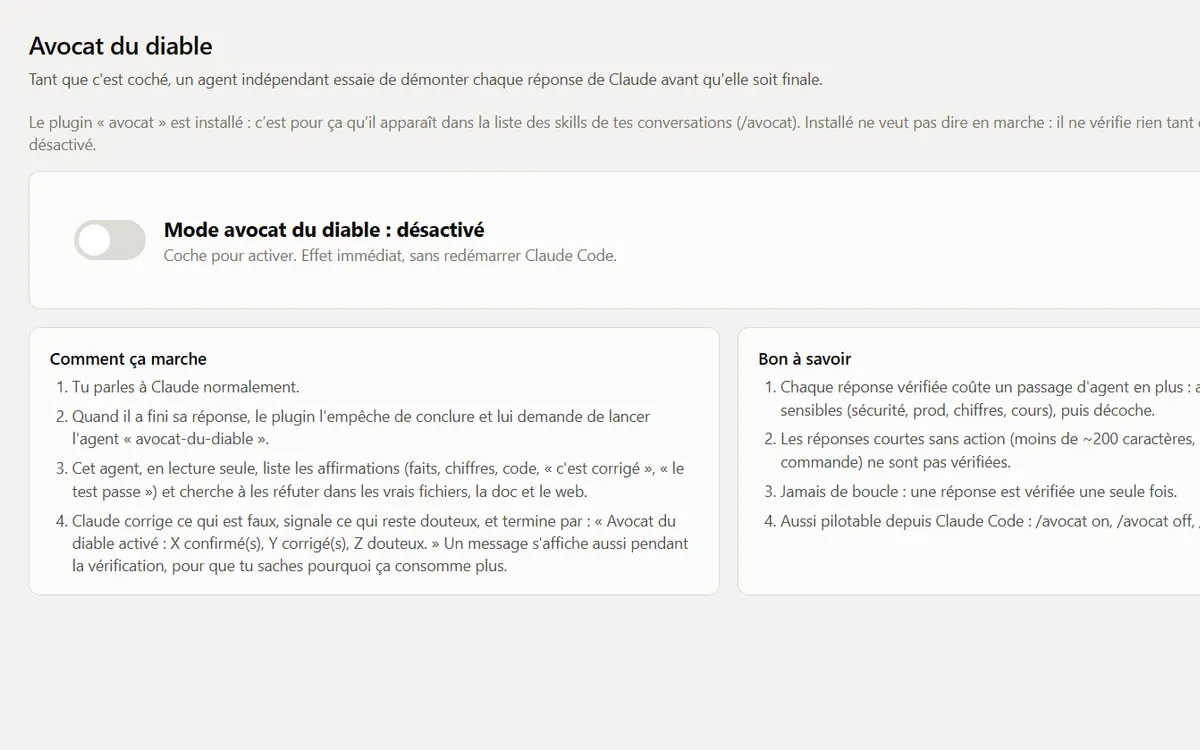 Aperçu de Avocat du diable
